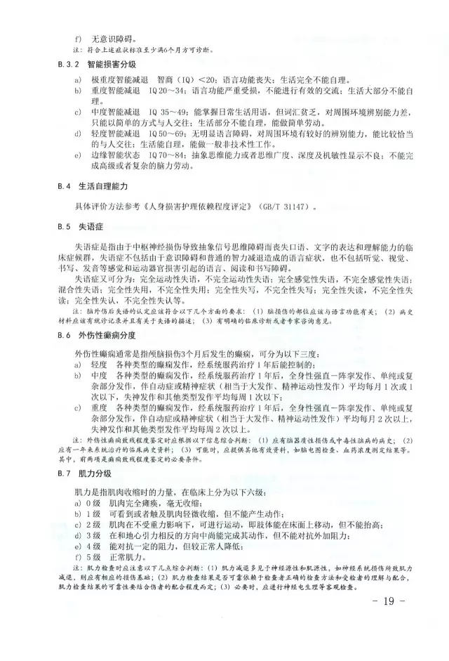 人體損傷致殘程度分級(jí)19